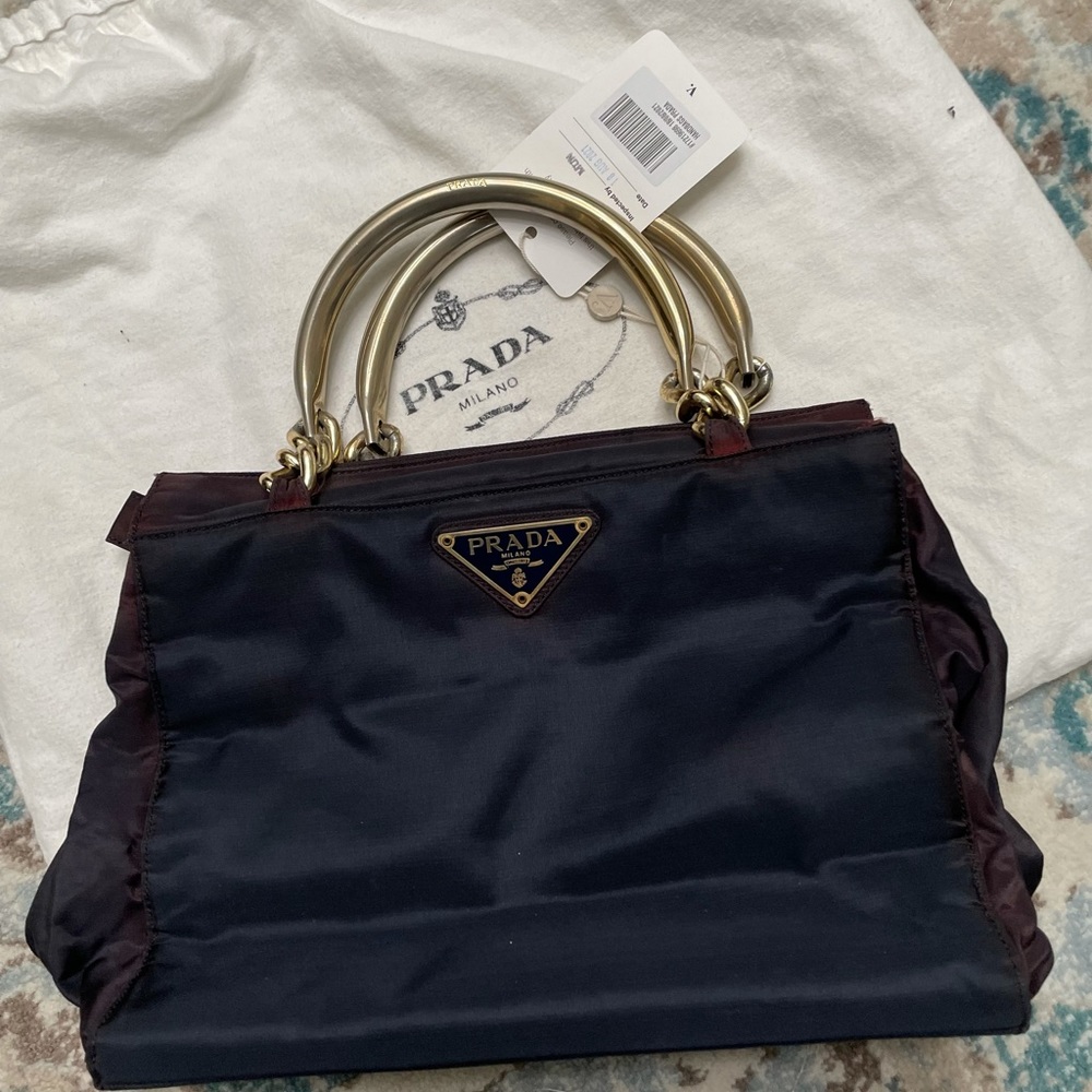 Prada Tessuto Metallo Bag